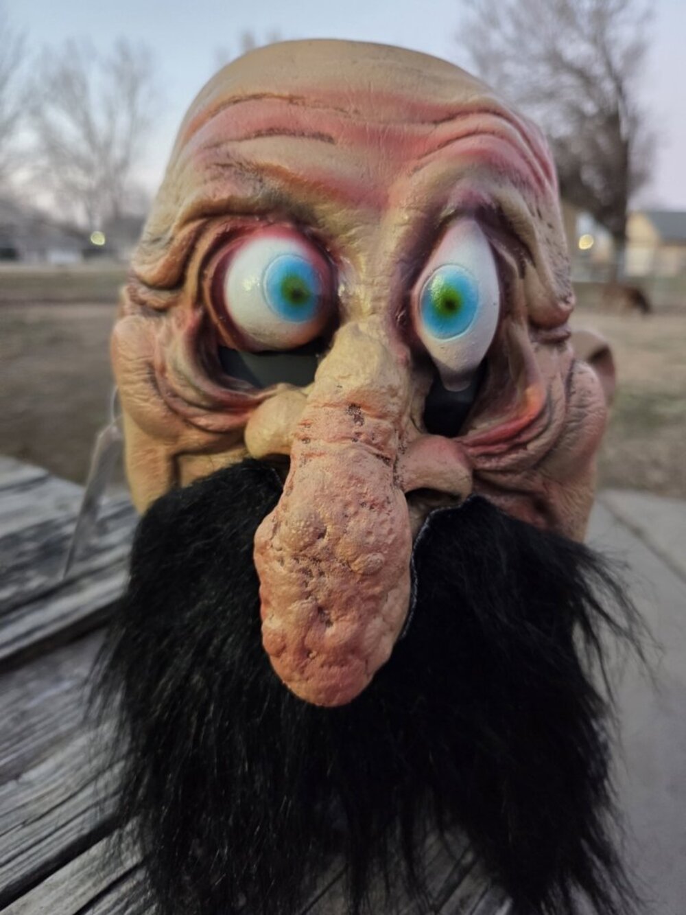 New Vintage Ugly Halloween 1/2 Mask‎ Don Post studios Y2K 2000 Soft PVC